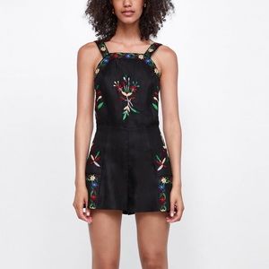 Zara embroidered romper